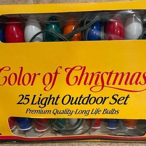 Kodak Vintage Christmas 25 Light Outdoor String Set Multicolor 25ft